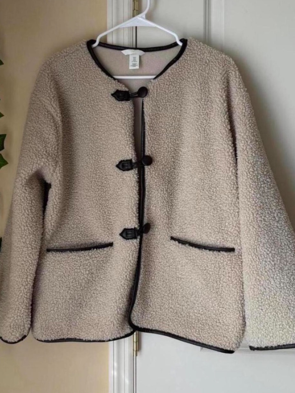 h&m teddy fleece jacket